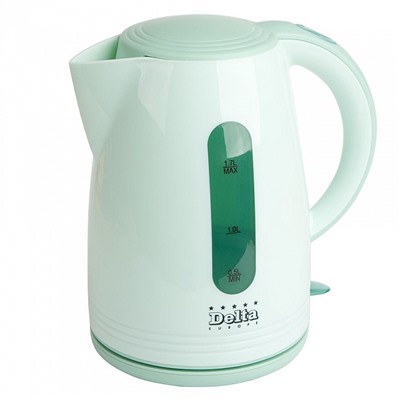Чайник электрический 1,7л DELTA DL-1303 зеленый