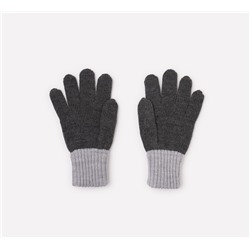Перчатки для мальчика Crockid К 109 темно-серый меланж, светло-серый меланж