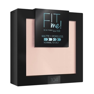 Пудра Maybelline Fit Me 104, светло бежевый.