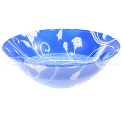 "Serenade Blue" Салатник стеклянный 350мл, д14см, h4,5см (Россия)