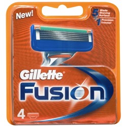Сменные кассеты Gillette Fusion, 4 шт.