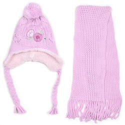 Комплект шапка шарф, детский 45611.16 (св. сиреневый)