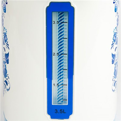 Чайник-термос электрический DELTA DL-3033 "Гжель" белый с голубым (Р)