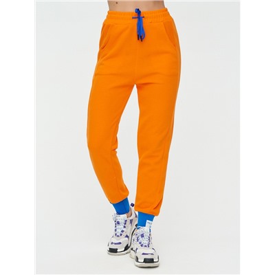 Спортивные брюки женские оранжевого цвета 1307O