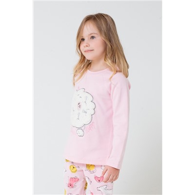 Пижама для девочки Crockid К 1544 розовое облако + собачки на розовом