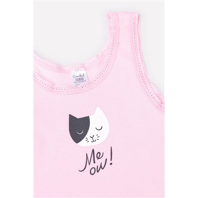 Майка для девочки Crockid К 1082 розовое облако (котята)