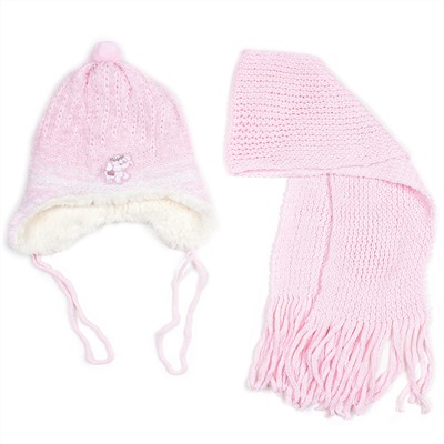 Комплект шапка шарф, детский 45615.34 (розовый)