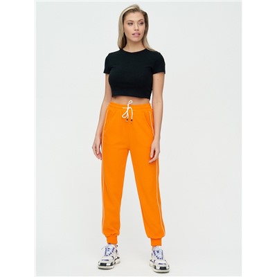 Спортивные брюки женские оранжевого цвета 1306O