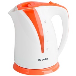 Чайник электрический 2л DELTA DL-1327 белый с коралловым