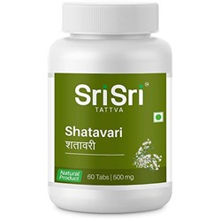 "Шатавари" в таблетках от компании "Шри Шри Аюрведа", женский тоник, 500 мг, 60 табл (Shatavari Shri Shri Ayurveda)