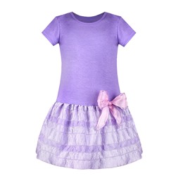 Сиреневое нарядное платье для девочки 81012-ДН17