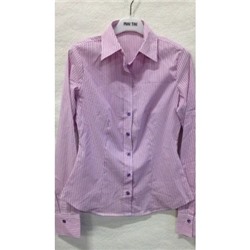 Рубашка в мелкую фиолетовую полоску