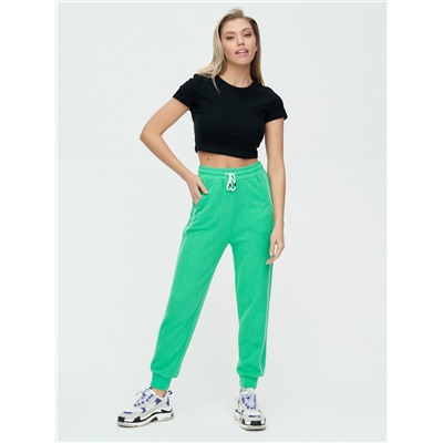 Спортивные брюки женские зеленого цвета 1306Z