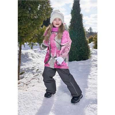 Комплект зимний для девочки Фемида розовый-серый Олдос ACTIVE