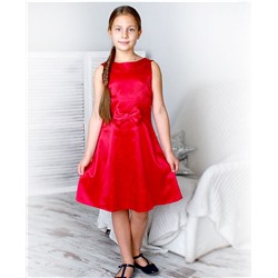 Красное нарядное платье для девочки 7621-ДН16