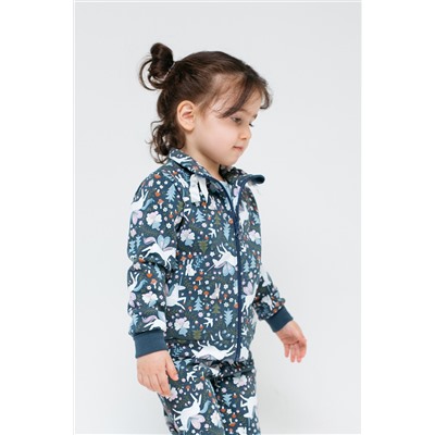 Куртка для девочки Crockid КР 301570 синий, лесная фея к309