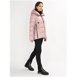 Куртка зимняя big size розового цвета 72117R