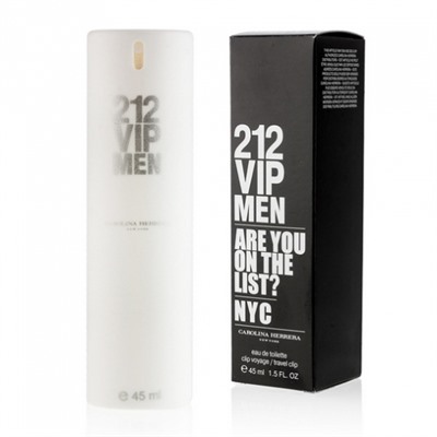 CAROLINA HERRERA 212 VIP MEN, мужской компактный парфюм 45 мл