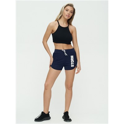 Спортивные шорты женские темно-синего цвета 3005TS