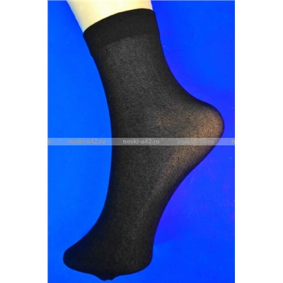 Крабро носки женские 50 Den микрофибра с лайкрой чёрные Miss уплотненные