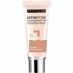 Тональный крем Maybelline Affinitone Vitamin E Совершенный тон, тон 24, золотисто бежевый.