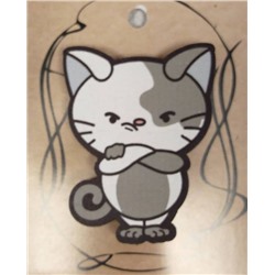 ЗН0050 Стильный деревянный значок "Злой кот"