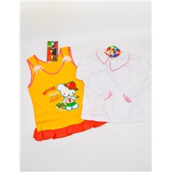 Костюм детский с принтом: платье и кофточка арт. 282001