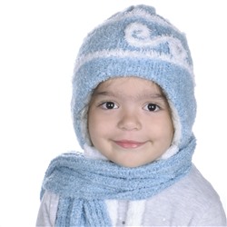 Комплект шапка шарф, детский 45615.7 (голубой)