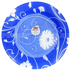 "Serenade Blue" Тарелка стеклянная глубокая д220мм, h45мм (Росия)