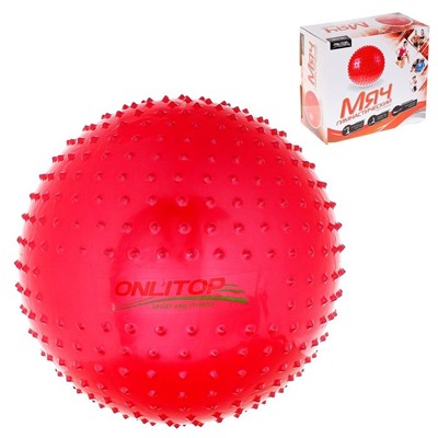 Мяч гимнастический, массажный, d=65 см, 1000 гр, цвета МИКС