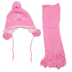 Комплект шапка шарф, детский 45611.4 (розовый)