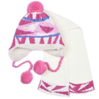 Комплект шапка шарф, детский 45615.9 (малиново-розовый)