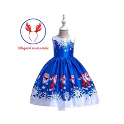 Платье MK Collection ZF299 blue 140 (реал.рост 122-128,длина 75см, бюст (1/2) 34см