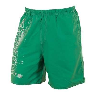 Зелёные мужские шорты Wave Breaker с принтом