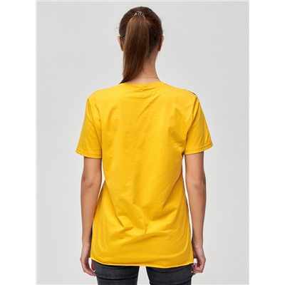 Женские футболки с принтом желтого цвета 34004J