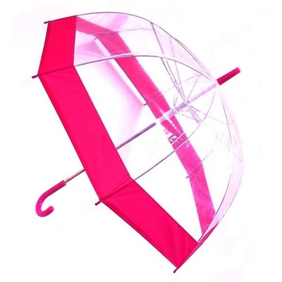 96075 Зонт прозрачный купол розовый