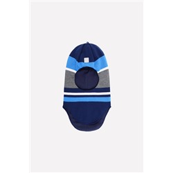 Шапка-шлем для мальчика Crockid КВ 20118 темно-синий, серый меланж