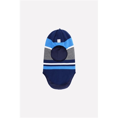 Шапка-шлем для мальчика Crockid КВ 20118 темно-синий, серый меланж
