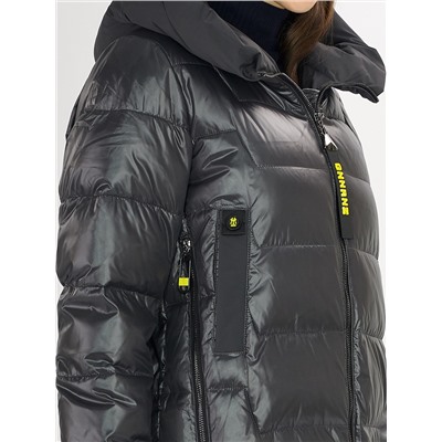 Куртка зимняя big size темно-серого цвета 72117TC
