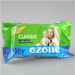 Салфетки влажные ТМ Ozone, Алоэ для детей,72 штук