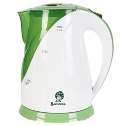 Чайник электрический 1,7л ВАСИЛИСА Т5-2200 белый с зеленым