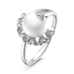Серебряное кольцо 925 пробы с жемчугом - 594