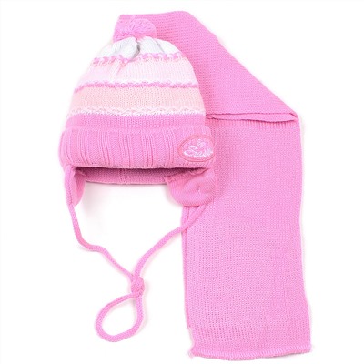 Шапка детская (с шарфом) 45620.44 (розовый)