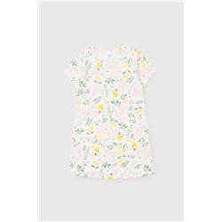 Сорочка для девочки Crockid К 1154 зайчики в цветах на белой лилии