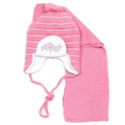 Шапка детская (с шарфом) 45620.14 (т. розовый)