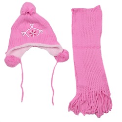 Комплект шапка шарф, детский 45611.2 (розовый)