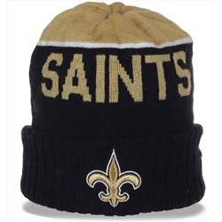 Спортивная шапочка фаната New Orleans Saints на флисе №4473
