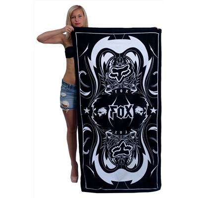 Красивое большое полотенце для тела с мото-лого FOX.