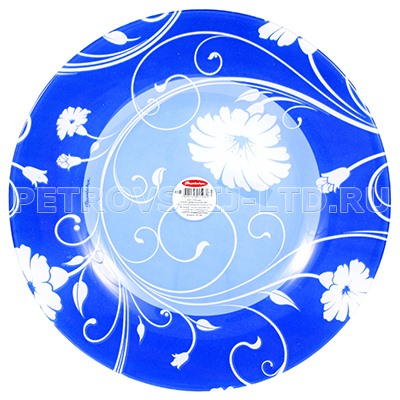 "Serenade Blue" Тарелка мелкая стеклянная д260мм (Россия)