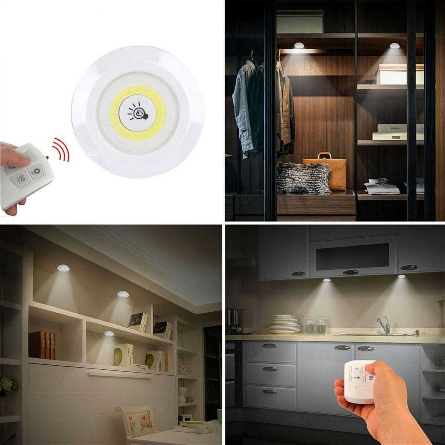 Led Light with Remote Control Set of 3